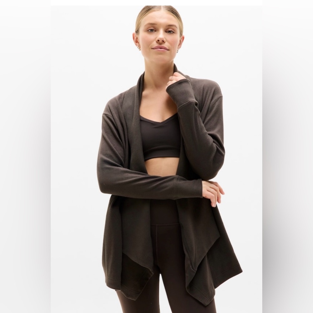 NWT-Athleta Truffle Pranayama Restore Rib Wrap, Large - Picture 3 of 9